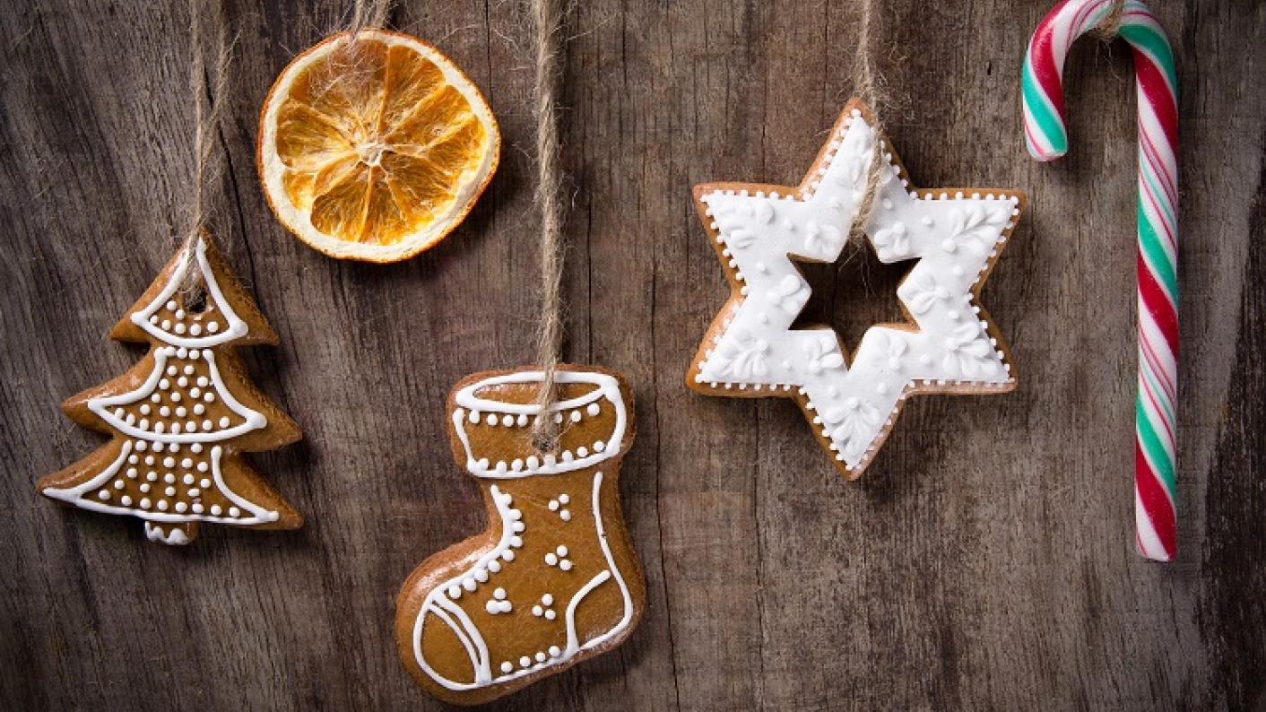 Christmas tree, star, biscuits and dried orange, exploring Christmas traditions resources